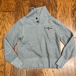 Billy Reid Gray V-Neck Sweater